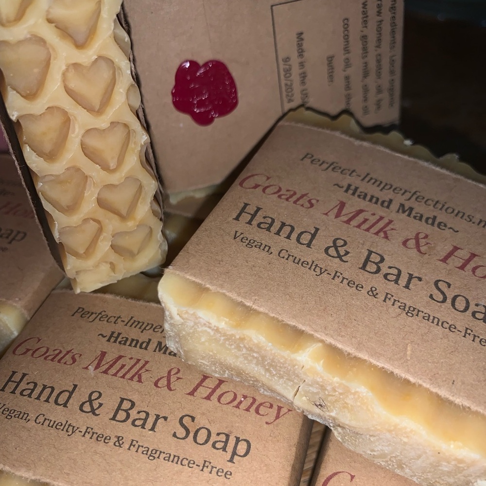 All Natural Goats Milk & Raw Honey Hand and Bar Soap UNSENTED